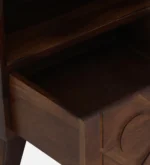 Pruven Sheesham Wood Bedside Table in Storm Grey Wood Finish - Image 8