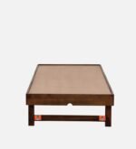 Qalvora Wooden Single Bed with Strong Base in Natural Finish - Image 8