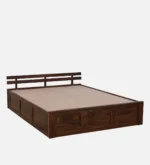Qrexora Solid Wood Storage Bed in Forest Grain Texture - Image 3