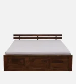Qrexora Solid Wood Storage Bed in Forest Grain Texture - Image 4