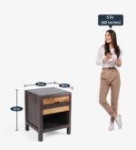 Ravique Modern Wooden Bedside Table for Stylish Interiors - Image 3