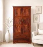 Rdorn India Aspen Wooden Finish Wardrobe with Mirror