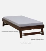 Denvio Wooden Single Bed in Dark Wenge Finish with Durable Build - Image 3