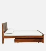 Rerona Contemporary Storage Bed with Upholstered Backrest and Hydraulic Storage - Image 4