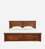 Rerona Contemporary Storage Bed with Upholstered Backrest and Hydraulic Storage - Image 8