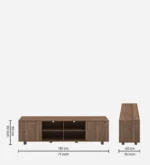 Ridgewood Acacia Wood TV Unit in Water Resistant Antique Walnut Finish - Image 2