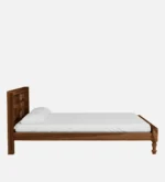 Rlsovia Natural Finish Solid Wood Bed with Sophisticated Modern Look - Image 3