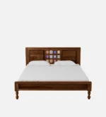 Rlsovia Natural Finish Solid Wood Bed with Sophisticated Modern Look - Image 4
