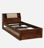 Rlvani Sheesham Wood Single Bed with Smooth Edges in Honey Oak Finish for Modern Homes - Image 2