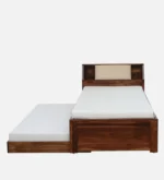 Rlvani Sheesham Wood Single Bed with Smooth Edges in Honey Oak Finish for Modern Homes - Image 5