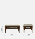 Reclaimed Driftwood Coffee Table with Glass Top in Antique Oak - Image 2