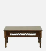 Reclaimed Driftwood Coffee Table with Glass Top in Antique Oak - Image 6