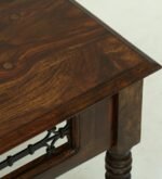 Reclaimed Driftwood Coffee Table with Glass Top in Antique Oak - Image 8