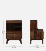 RoyalTimber Natural Finish Bedside Table - Image 5