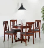 Rrveta Sheesham Wood Dining Set in Warm Forest Tone