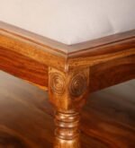 Rubberwood Minimalist Coffee Table in Matte Black Finish - Image 2
