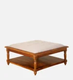 Rubberwood Minimalist Coffee Table in Matte Black Finish - Image 5