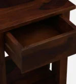 Rustic Nature Inspired Nightstand with Drawer Storage - Image 3