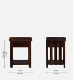 Rustic Nature Inspired Nightstand with Drawer Storage - Image 8