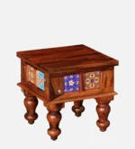 Sanya Natural Wood Bedside Cabinet with Elegant Finish - Image 2