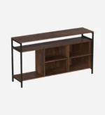 Savaan Wide Solid Mango Wood TV Unit In Honey Amber Wood Tone - Image 4