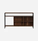 Savaan Wide Solid Mango Wood TV Unit In Honey Amber Wood Tone - Image 5
