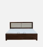 Sden Modern Hydraulic Storage Bed with Designer Wooden Texture Finish - Image 2