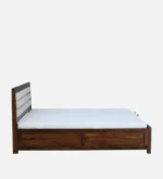 Sden Modern Hydraulic Storage Bed with Designer Wooden Texture Finish - Image 6