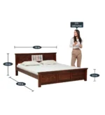 Selesto King Size Bed Without Storage in Ivory Oak Finish by Norwood - Image 8