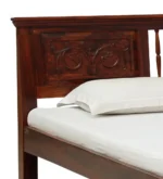 Selesto King Size Bed Without Storage in Ivory Oak Finish by Norwood - Image 3
