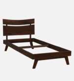 Senviro Solid Wood Single Bed with Elegant Headboard Design - Image 4