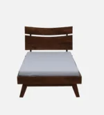 Senviro Solid Wood Single Bed with Elegant Headboard Design - Image 9