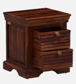 Serona Curve Natural Wood Bedside Table - Image 4
