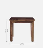 Servixa Solid Wood 6 Seater Dining Table in Natural Grain Finish for Modern Homes - Image 6