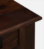 Sistel Sheesham Wood 4 Seater Dining Set In Scratch Resistant Provincial Teak Finish With Marble Top - Image 7