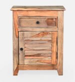 Sivaroa Luxury Solid Wood Bedside Cabinet in Teak Finish - Image 3