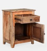 Sivaroa Luxury Solid Wood Bedside Cabinet in Teak Finish - Image 10