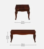 Solid Oak Joinery Coffee Table in Classic Teak Finish - Image 7