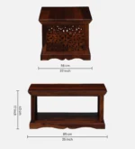 Solid Teak Wood Scandinavian Coffee Table in Light Oak - Image 3