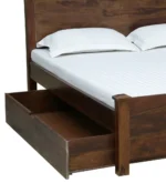Sravena Sheesham Wood Storage Bed in Natural Rustic Tone - Image 5