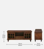 Stonefield Mango Solid Wood TV Console in Stain Resistant Dark Espresso Finish - Image 3