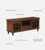 Stonefield Mango Solid Wood TV Console in Stain Resistant Dark Espresso Finish - Image 10