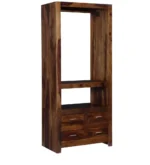 Suscany Solid Wood Wardrobe with Handcrafted Patterns - Image 5