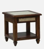 Sylven Teak Wood Bedside Table in Meadow Brown Natural Finish - Image 5