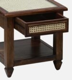 Sylven Teak Wood Bedside Table in Meadow Brown Natural Finish - Image 7