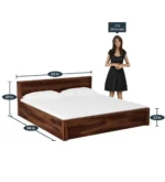 Takvera Sheesham Wood Storage Bed in Warm Natural Tone - Image 3