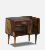 TasaCraft Rustic Solid Wood Side Table for Bedroom - Image 4