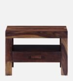 Tavrin Sheesham Wood Nightstand in Burnt Sienna Finish with Drawer - Image 2