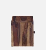 Tavrin Sheesham Wood Nightstand in Burnt Sienna Finish with Drawer - Image 7