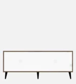 Terraa Handmade Acacia Wood Entertainment Console In Natural Stone Finish - Image 5